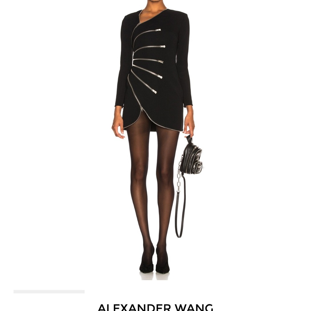 Alexander Wang Black Zipper Detail Dress